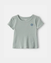 Toddler Girl OshKosh Logo Ribbed Tee - Green