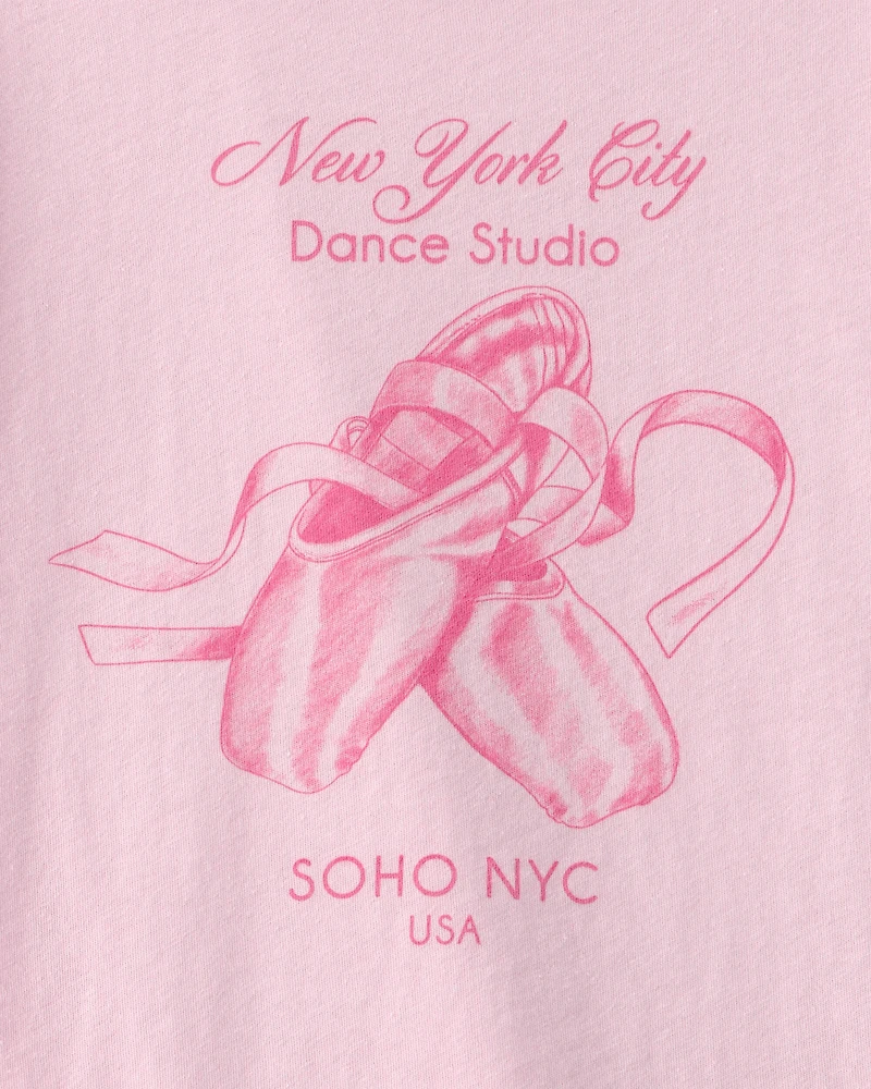 Girls Ballet Graphic Tee - Pink