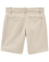 Girls Stretch Chino Shorts - Khaki