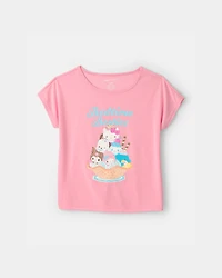 Girls 2-Piece Hello Kitty® Short-Sleeve Pajama Set - Pink