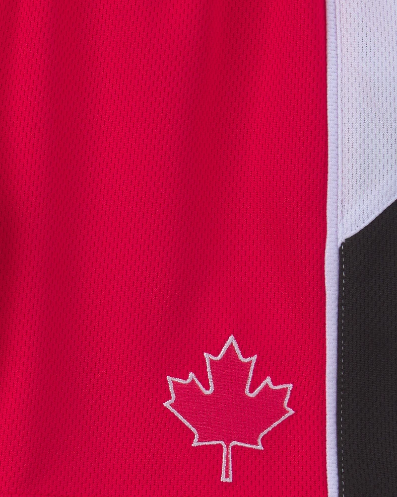 Toddler Umbro Canada Mesh Soccer Shorts - Red/White/Black