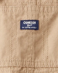 Baby Boy Canvas Overalls - Khaki