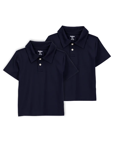 Toddler -Pack Active Uniform Polo Shirts in Moisture Wicking BeCool™ Fabric