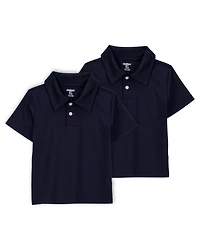 Toddler -Pack Active Uniform Polo Shirts in Moisture Wicking BeCool™ Fabric