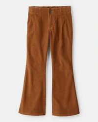 Girls Western Corduroy Flare Pants - Brown