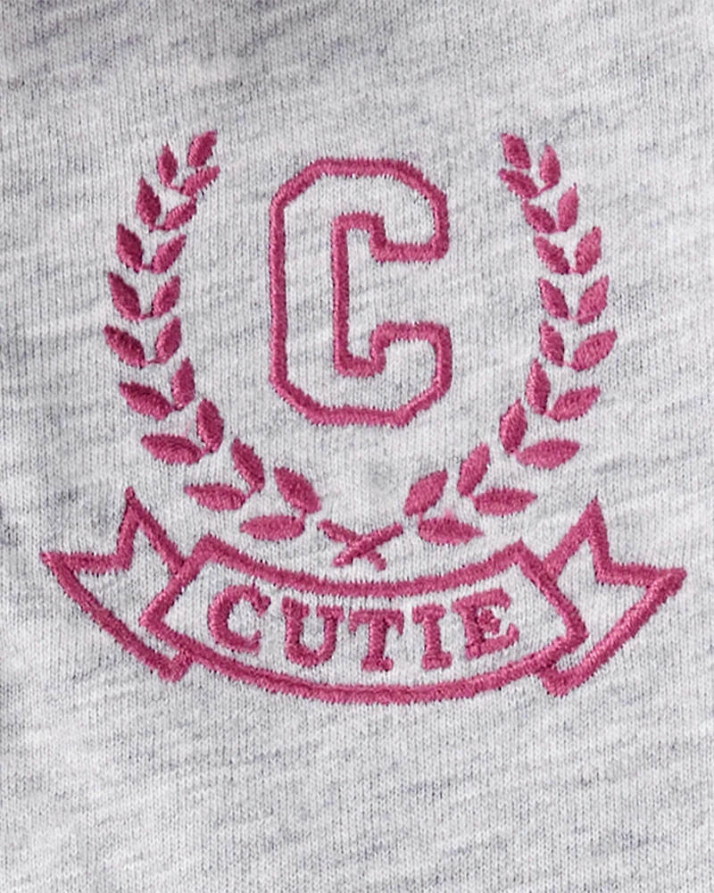 Baby Varsity Polo Bodysuit Dress - Grey