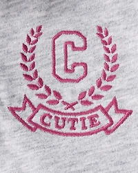 Baby Varsity Polo Bodysuit Dress - Grey