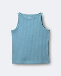 Toddler Girl Ribbed Playtime Tank Top - Pale Blue