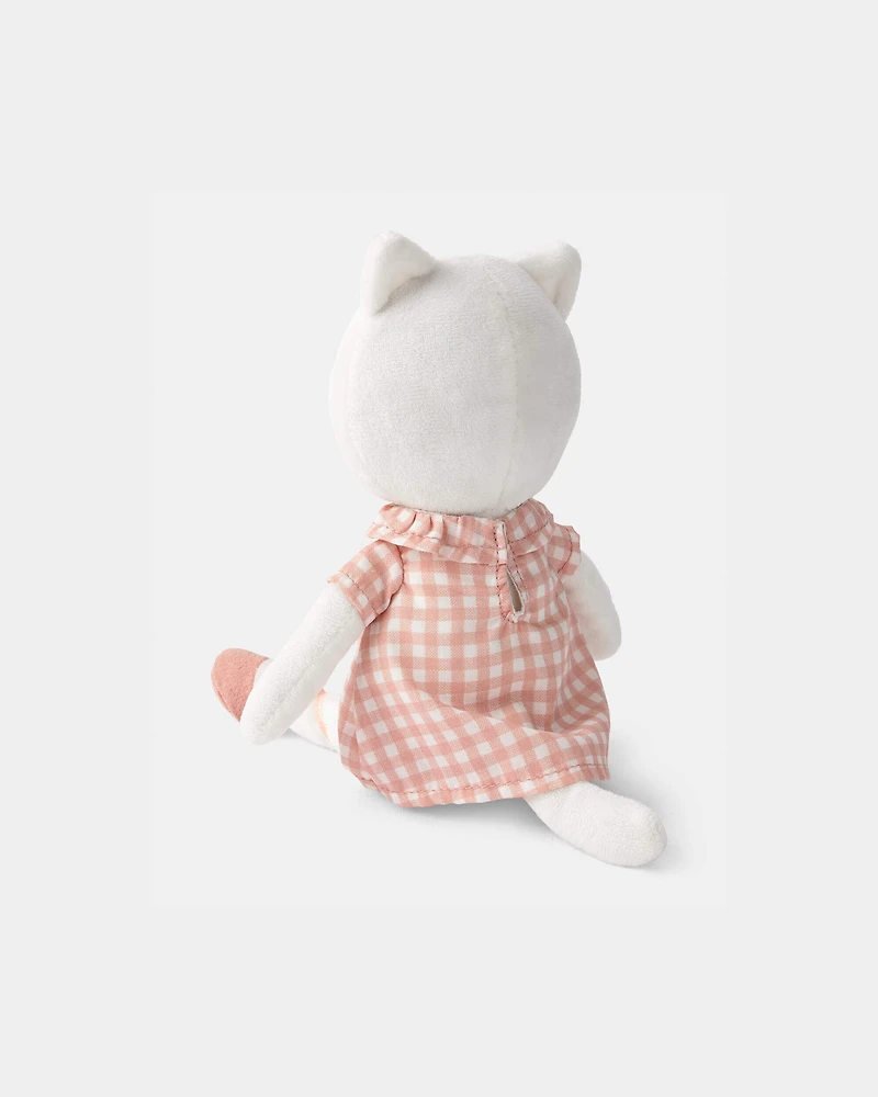 Toddler Kitten Dress-Up Plush Toy - Pink/White