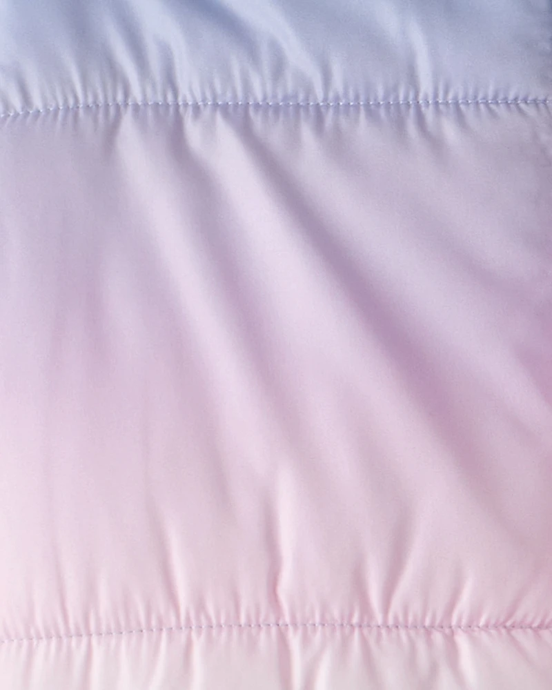 Toddler Girl Ombre Hooded Puffer Jacket