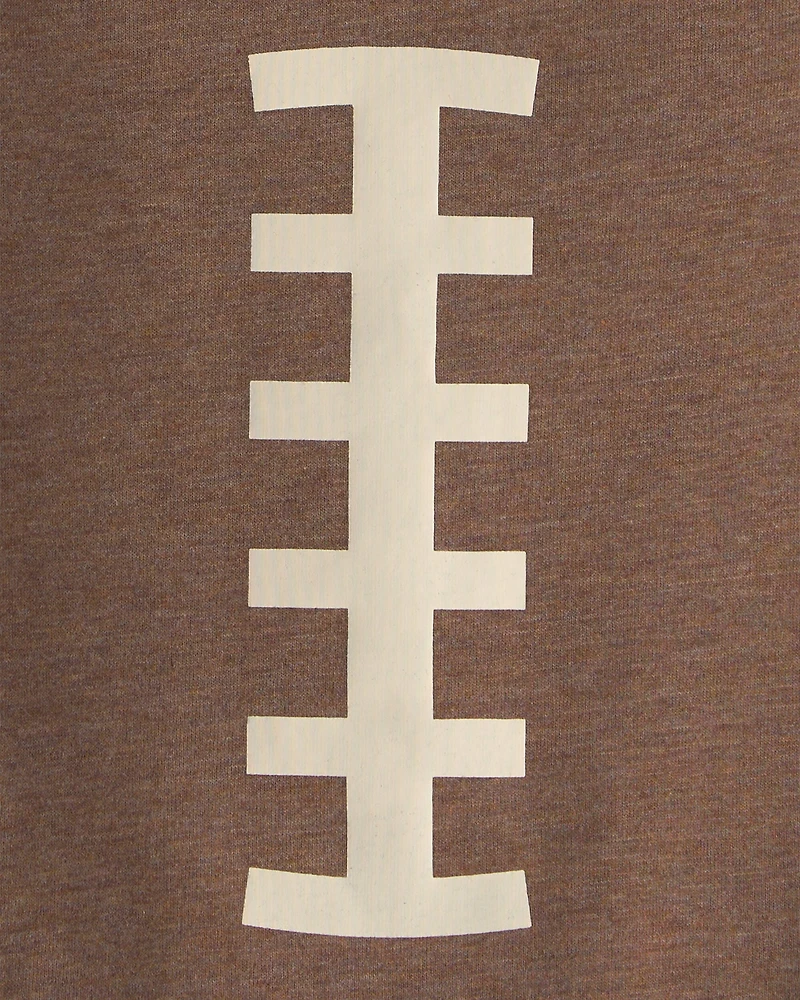 Baby Boy Football Long-Sleeve Graphic Bodysuit - Brown