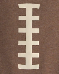 Baby Boy Football Long-Sleeve Graphic Bodysuit - Brown