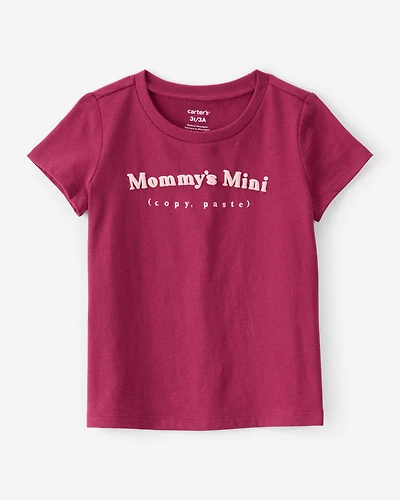 Toddler Girl Mommy's Mini Short-Sleeve Graphic Tee - Burgundy