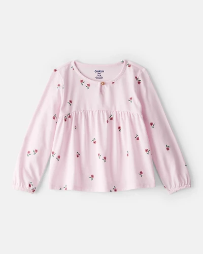 Toddler Girl Floral Top - Pink