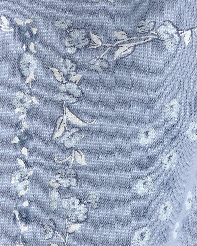 Baby Girl Floral Drawstring Knit Joggers