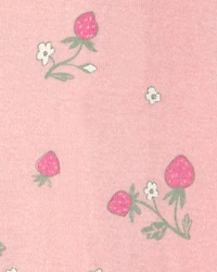 Toddler Girl 2-Pack Strawberry Floral Snug Fit 1-Piece Pajama Set - Pink