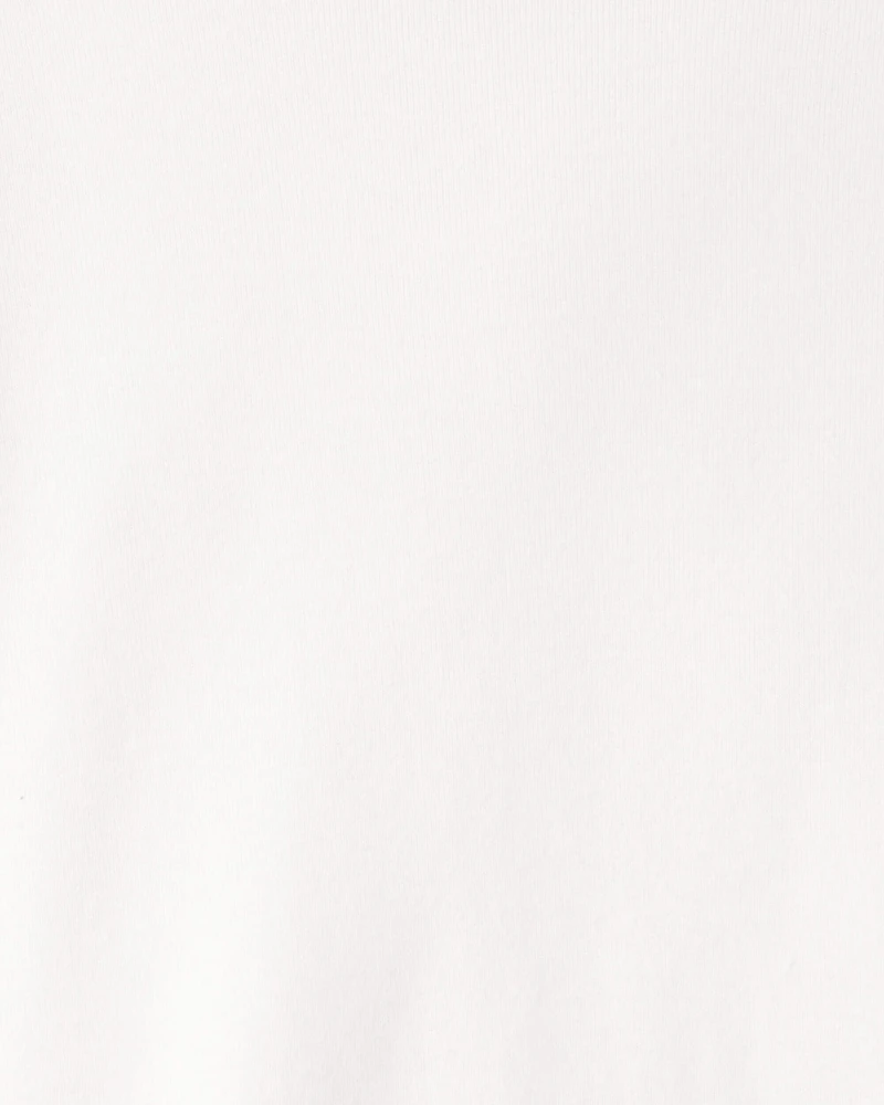 Girls 2-Piece Long-Sleeve Tee & Plaid Dress Set - White/Pink