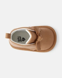 Baby Girl Bow High-Top Casual Shoes - Brown