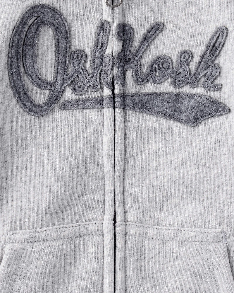 Toddler Boy Fleece Hooded Zip-Up Jacket