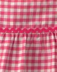 Toddler Girl 2-Piece Gingham Tank Top & Pant Set - Red