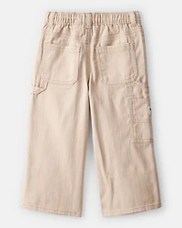 Toddler Boy  Wide-Leg Carpenter Twill Pants - Khaki