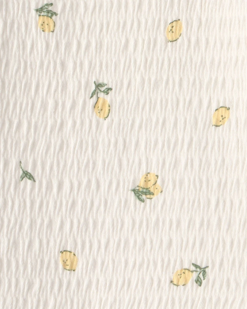 Baby Girl 3-Piece Lemon Top, Bodysuit & Short Set - Yellow/Ivory