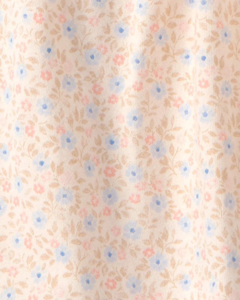 Toddler Girl 2-Piece Floral French Terry Top & Skort Set - Cream