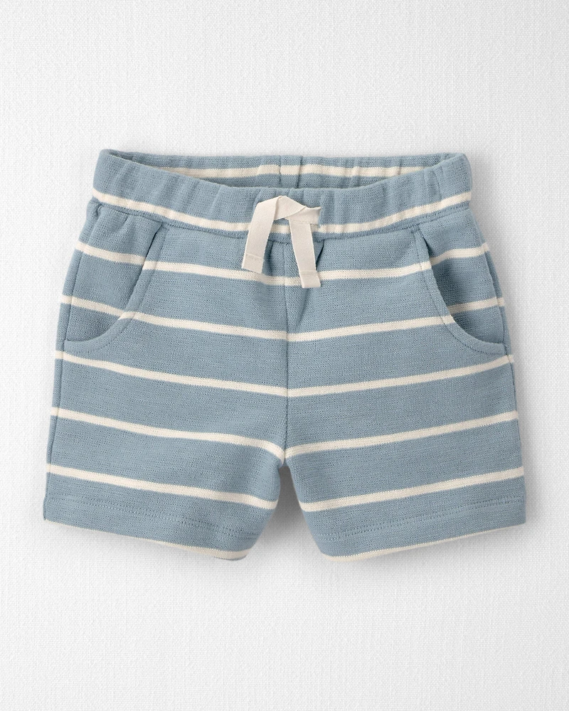 Toddler 2-Piece Organic Cotton Top & Short Set in Stripes