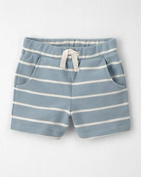 Toddler 2-Piece Organic Cotton Top & Short Set in Stripes