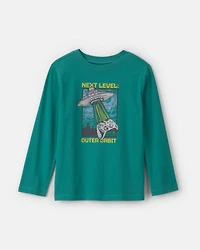 Boys 'Next Level Outer Orbit' Spaceship Long-Sleeve Graphic Tee - Green