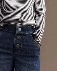 Toddler Girl Wide-Leg Pants in Denim - Blue