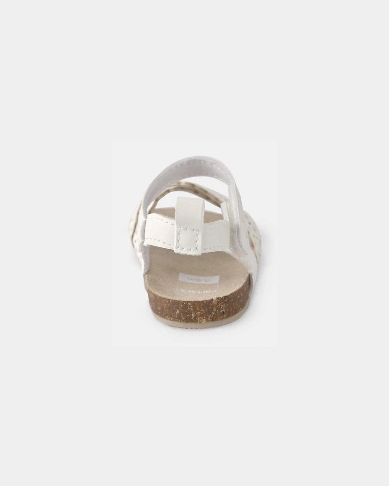 Baby Girl Floral Sandals - White