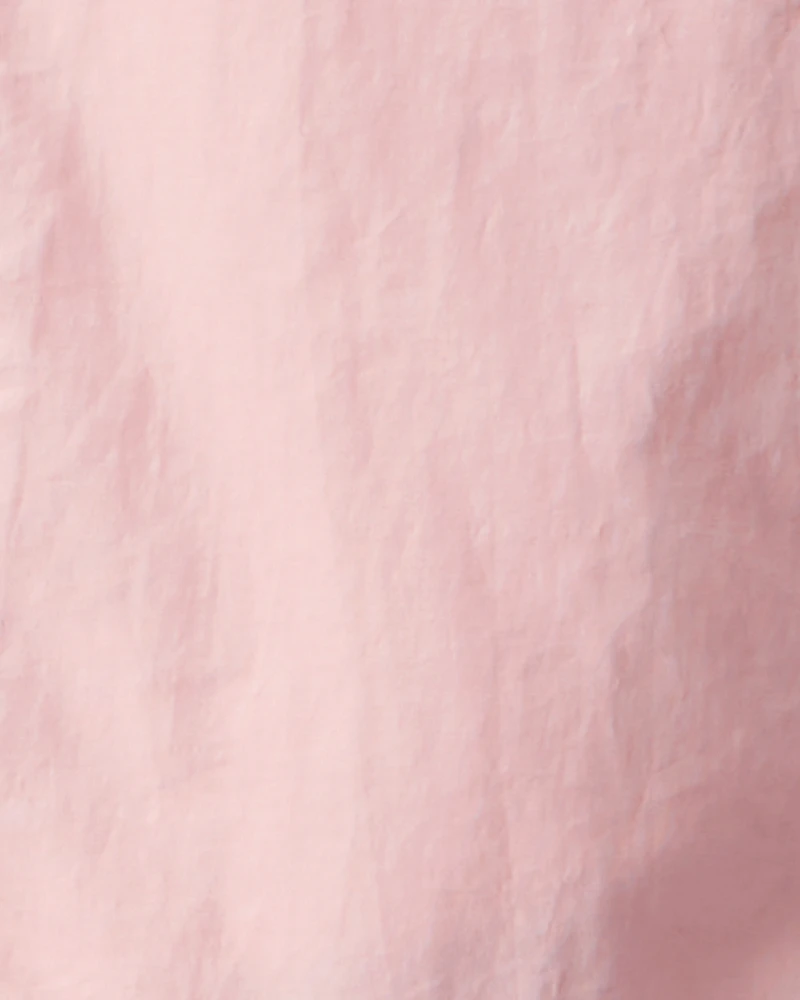 Girls Woven Cargo Joggers - Pink