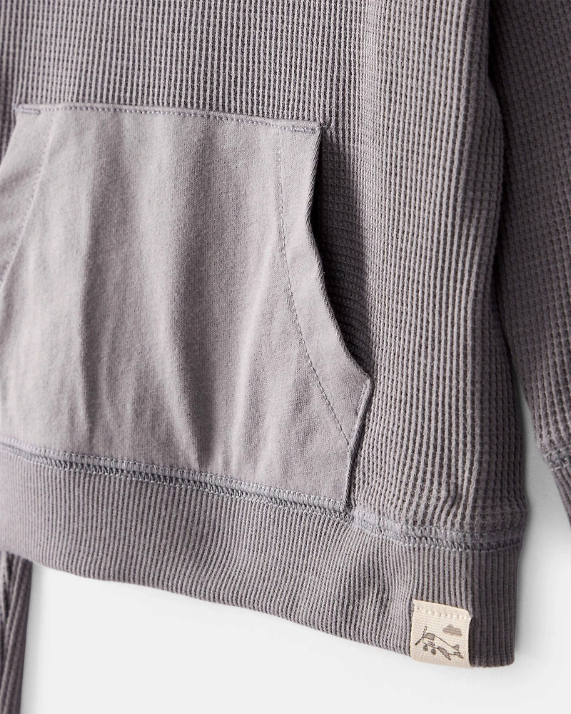 Baby Boy Waffle Knit Long-Sleeve Tee & Pant Set - Grey