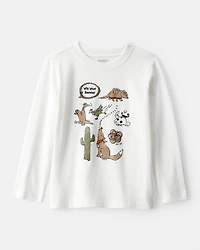 Toddler Boy Desert Graphic Tee - White