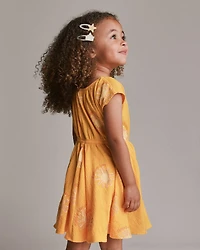 Toddler Girl Avenue Twirl™ Dress in Sunny Life Print - Golden Yellow