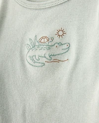 Baby 4-Piece Alligator Outfit Set - Green