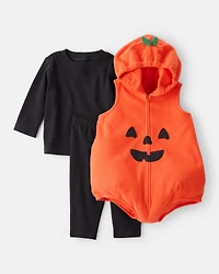 Baby 3-Piece Pumpkin Halloween Costume - Orange/Black