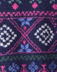 Girls Fair Isle Sherpa Quarter-Zip Pullover