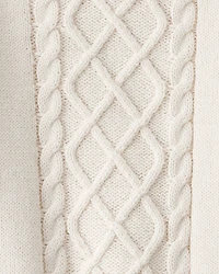 Baby Girl 3-Piece Cableknit Long-Sleeve Top & Skirt Set - Cream