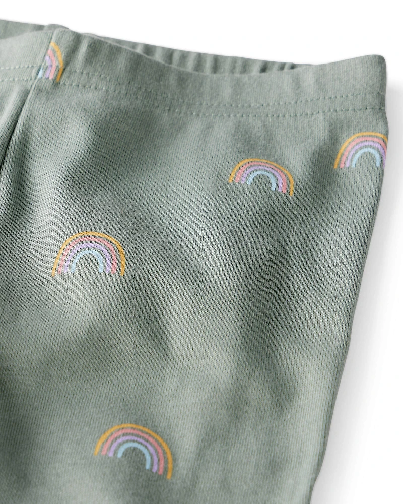 Toddler Organic Cotton Pajamas in Magical Rainbow Print