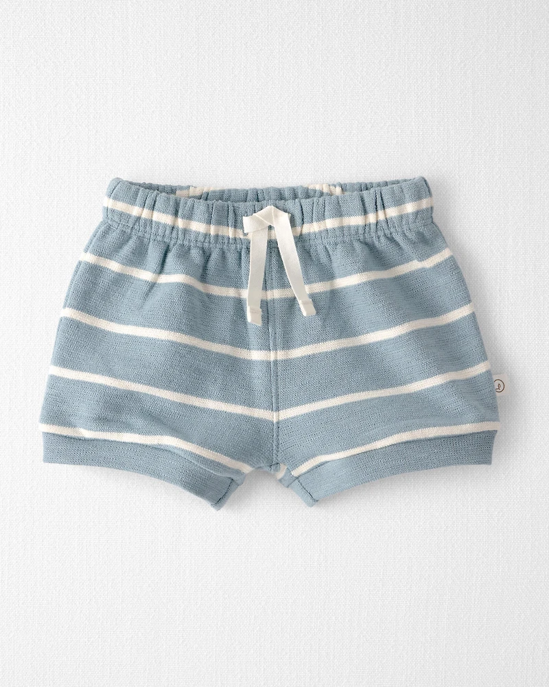 Baby 2-Piece Organic Cotton Top & Short Set in Stripes