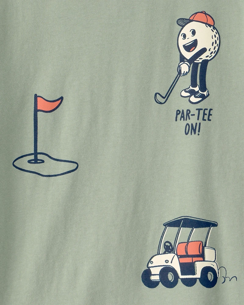 Boys Golf Graphic Tee - Green