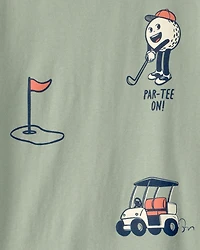 Boys Golf Graphic Tee - Green