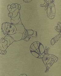 Toddler Boy ©Marvel French Terry Joggers - Green