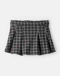 Toddler Girl Plaid Skirt - Grey