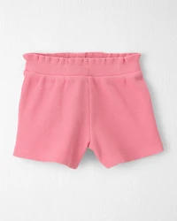 Baby Girl 2-Piece Organic Cotton Waffle Knit Top & Short Set