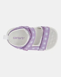Baby Every Step® First Walker Floral Sandals - Purple/White