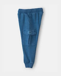 Toddler Boy French Terry  Cargo Knit Joggers - Blue