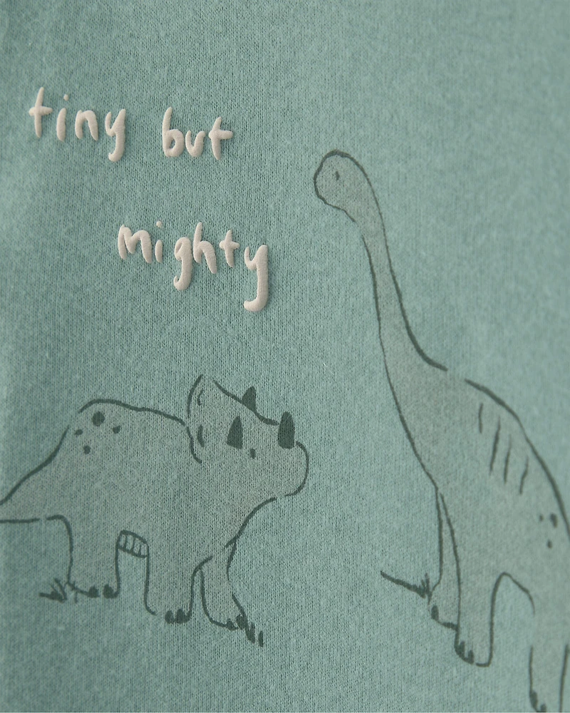 Baby Boy 4-Piece Dinosaur Outfit Set - Green/Ivory